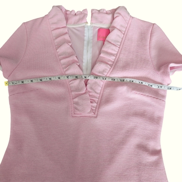 Lilly Pulitzer Tisbury Shift Dress Prosecco Pink Lucky Catch Stripe Sz Small - Picture 13 of 16